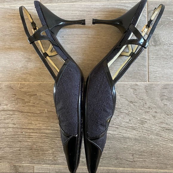 Prada slingbacks with patent leather and fabric - Picture 6 of 11